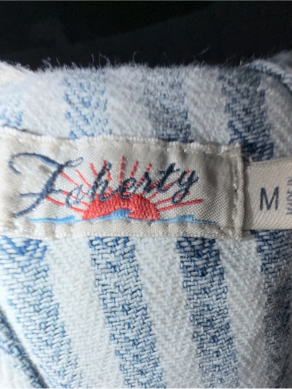 Fahearty Women’s Striped White & Blue Overalls - Casual Workwear Style. Sz M - Picture 7 of 7